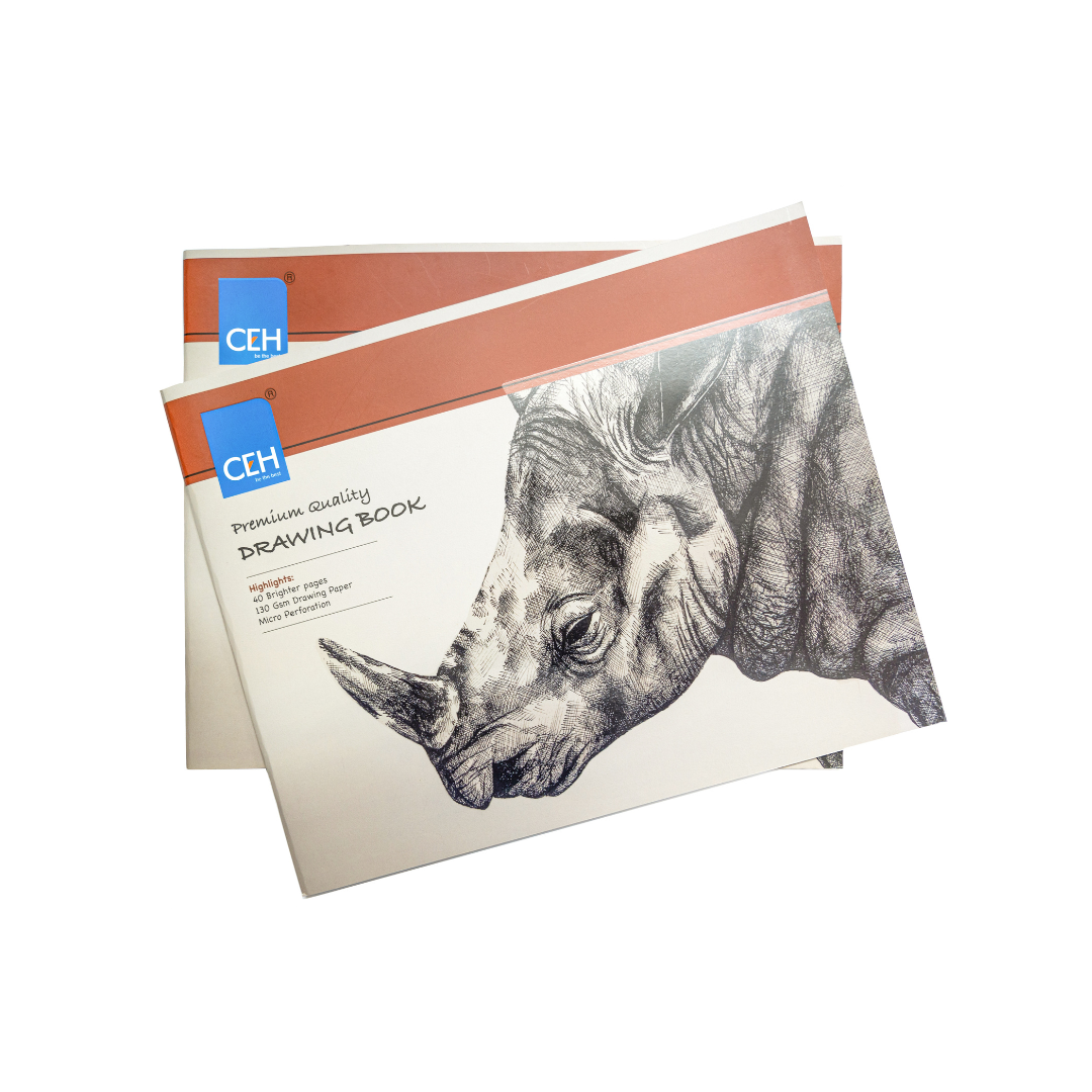 CEH STATIONERY | PREMIUM DRAWING BOOK | SIZE 275x347 | SUPER LONG | 40 PAGES | 130 GSM | PLAIN