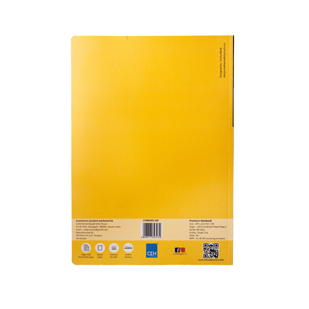 CEH| NOTEBOOK | A4 (297mmx210mm) | 60 GSM | 100 pages | Ruled